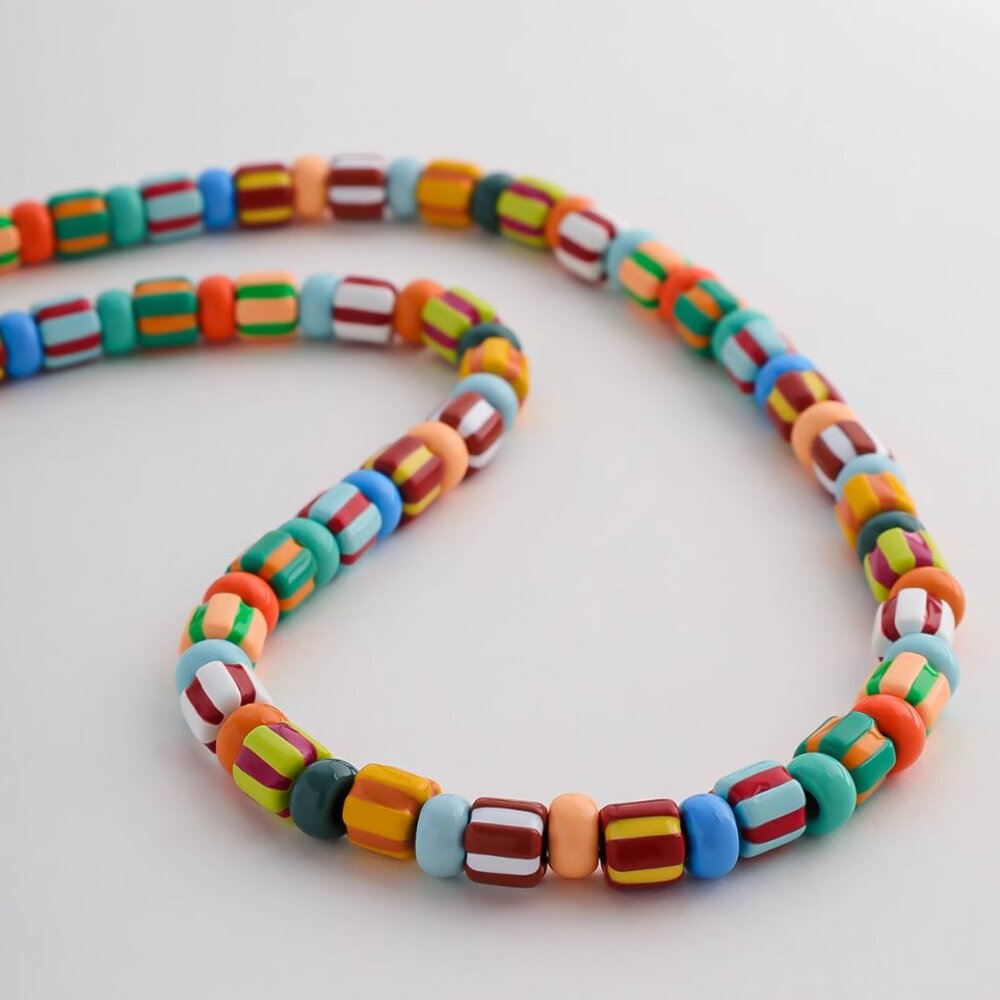 Roxanne Assoulin Multicolor Beaded & Gold Charm Layered Necklace - Picture 3 of 5